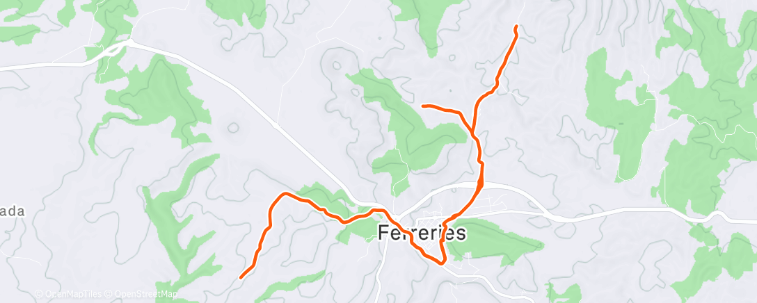 Map of the activity, Carrera de mañana