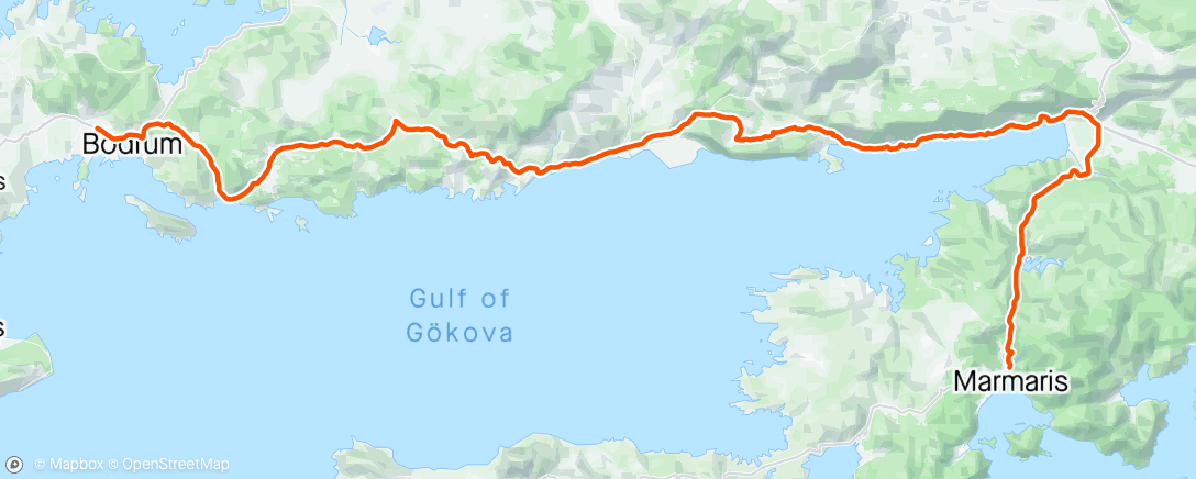 Map of the activity, Tour of Turkey 4 Marmaris - Bodrum