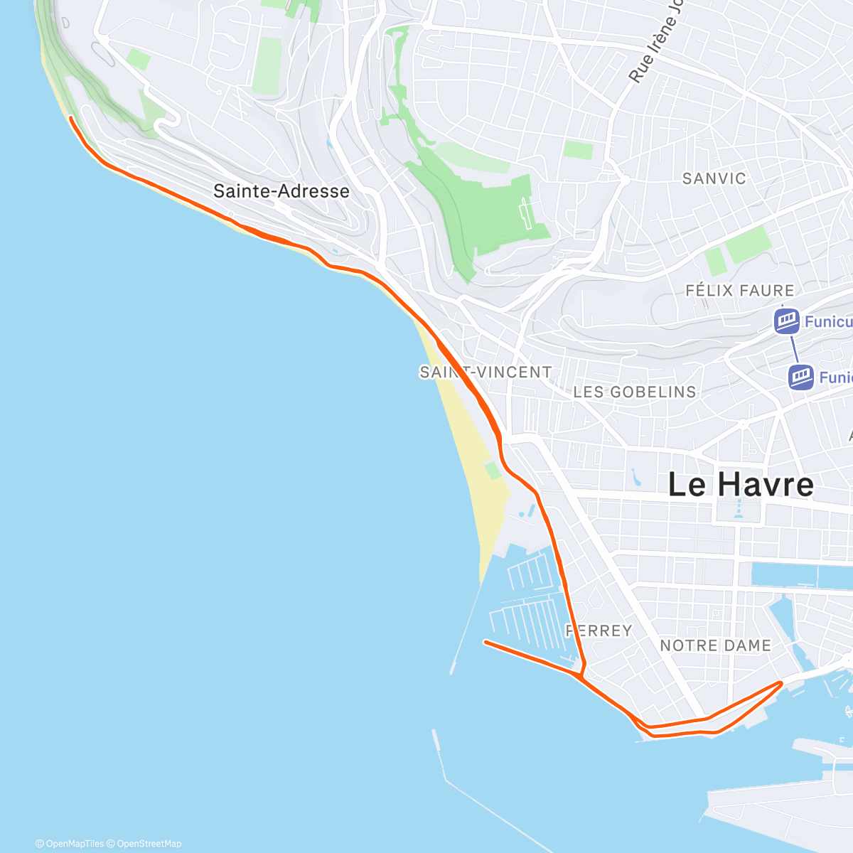 Map of the activity, Lunch Run