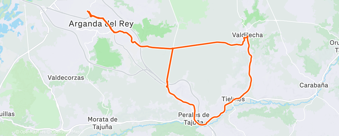 Map of the activity, Bicicleta por la mañana