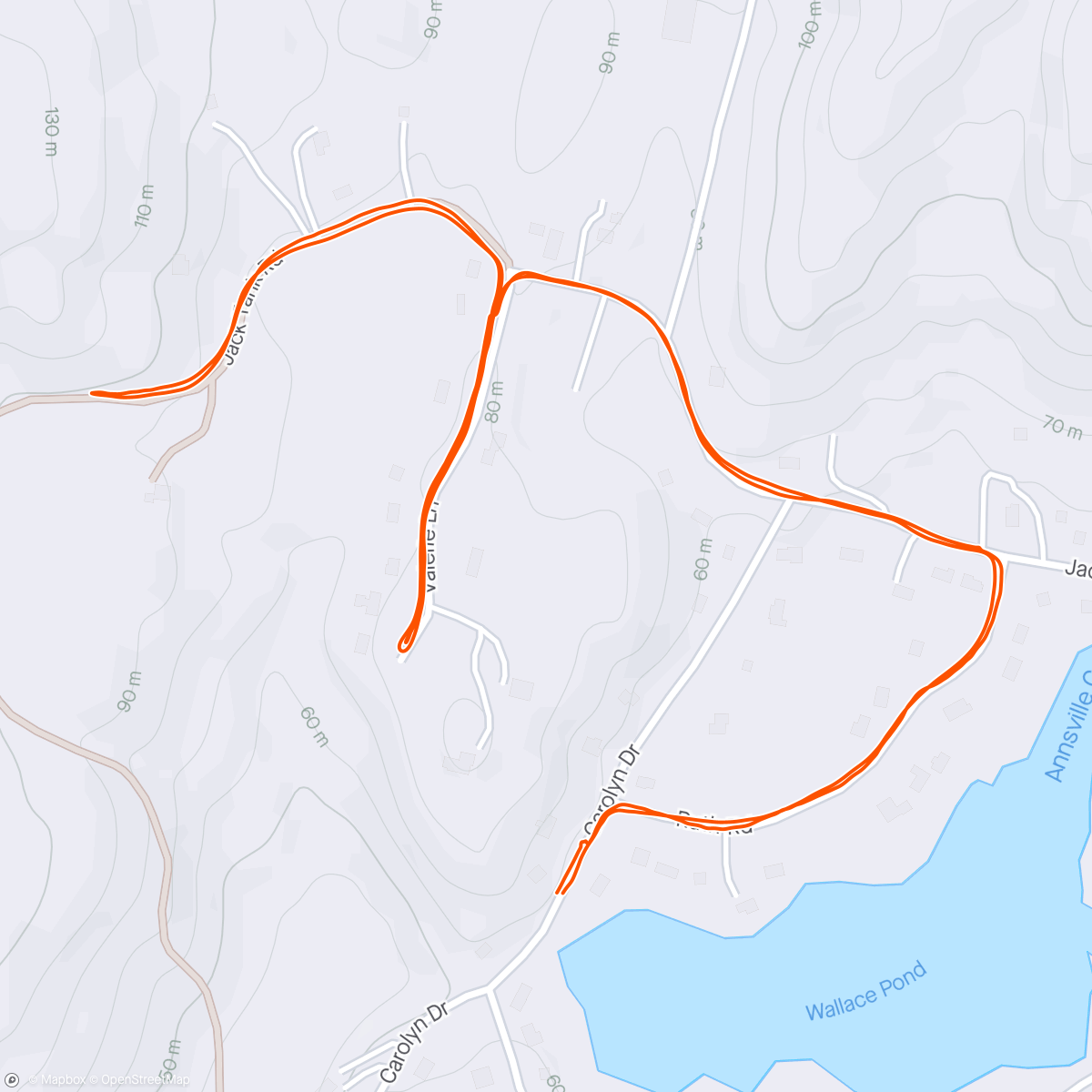 Map of the activity, Walk/Run with James