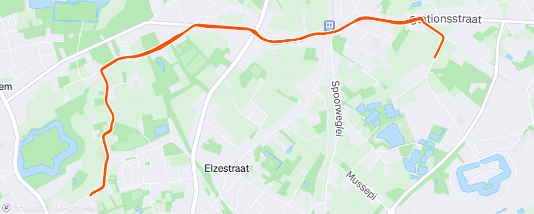 Map of the activity, Evening Ride