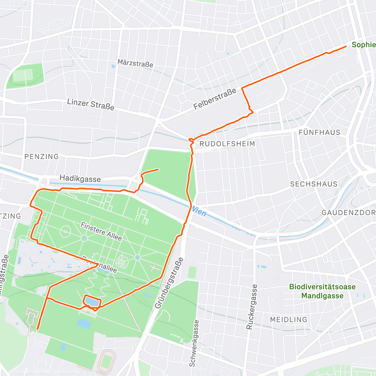 Map of the activity, Wien