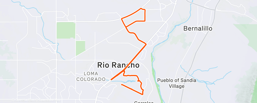 Map of the activity, Afternoon Ride