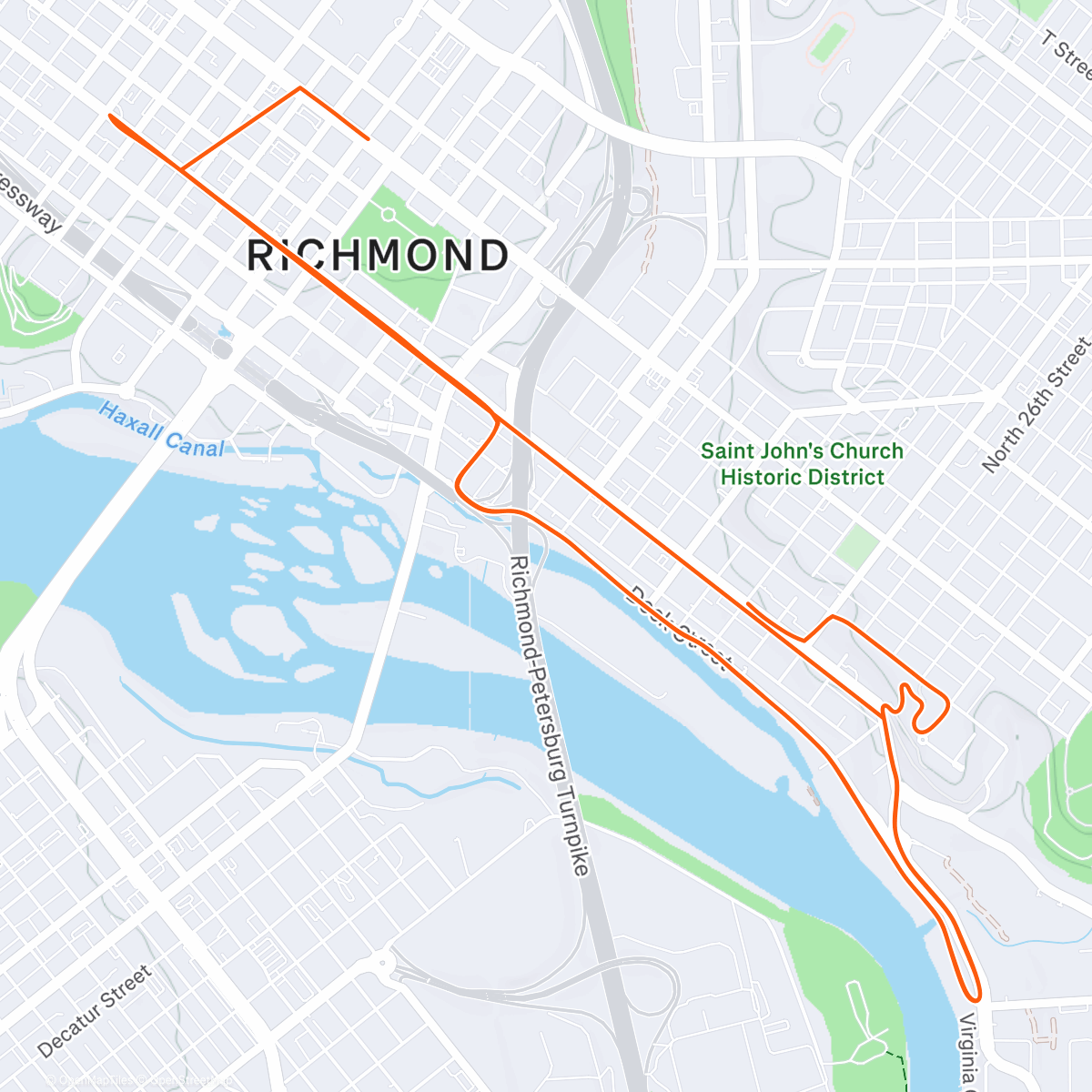 Map of the activity, Zwift - 2015 Worlds Course in Richmond