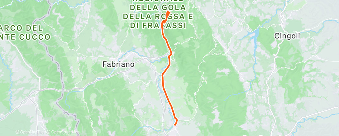 Map of the activity, Pedalata dell'ora di pranzo