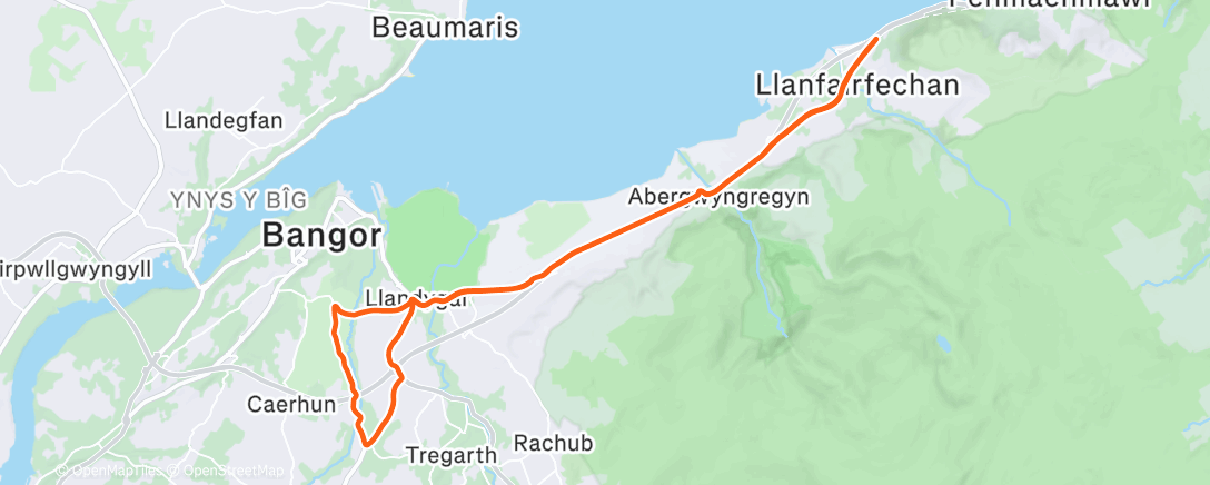 Map of the activity, Afternoon Ride