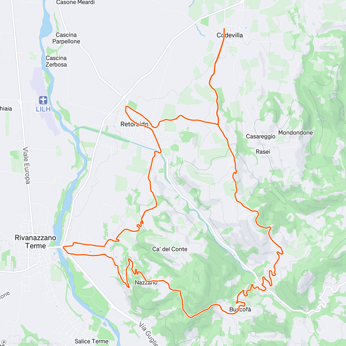 Map of the activity, Collinare