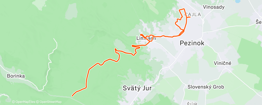 Map of the activity, Afternoon Ride