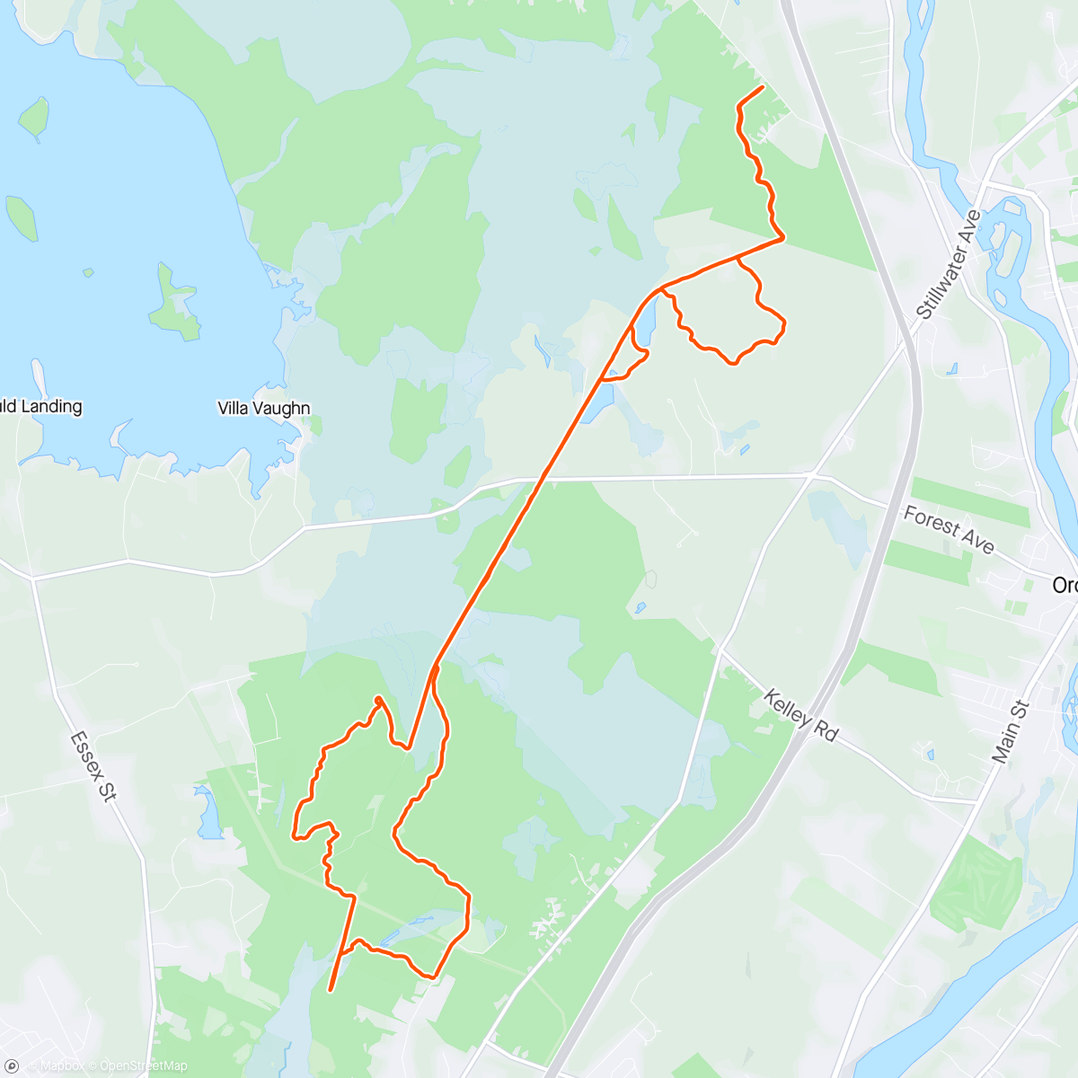 Map of the activity, Afternoon Shred