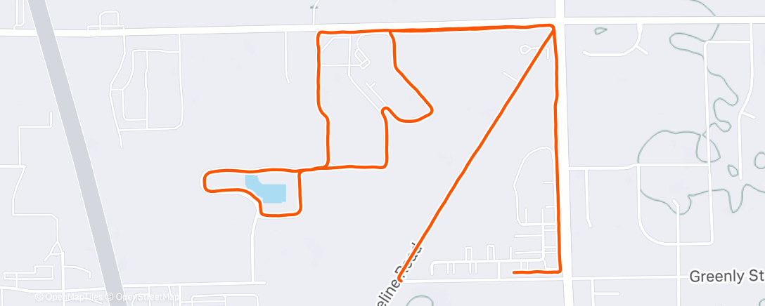 Map of the activity, Lunch Run