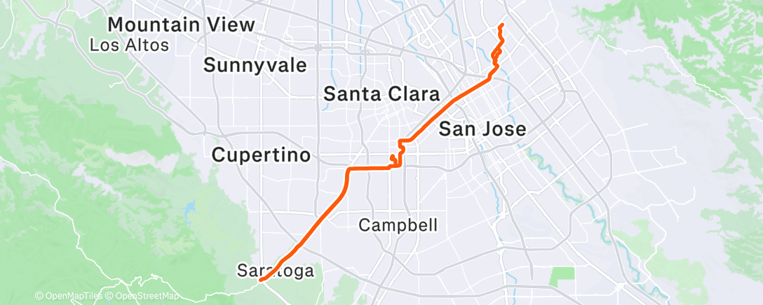Map of the activity, KOM Ruined by Lights 😑