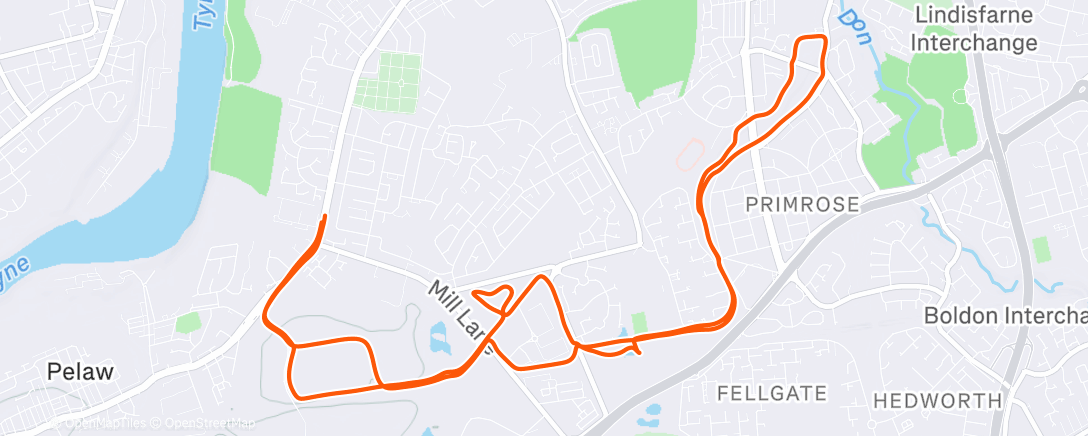 Map of the activity, Morning Run