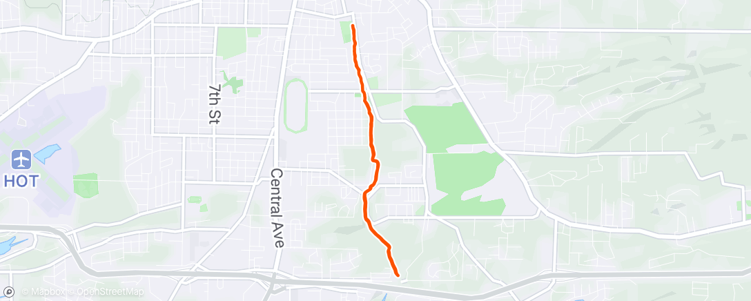 Map of the activity, Evening Walk