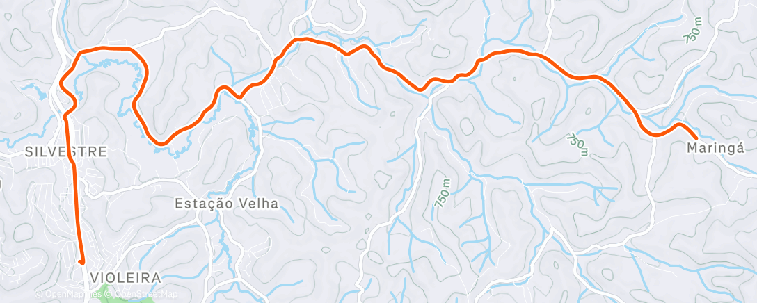Map of the activity, Pedalada matinal