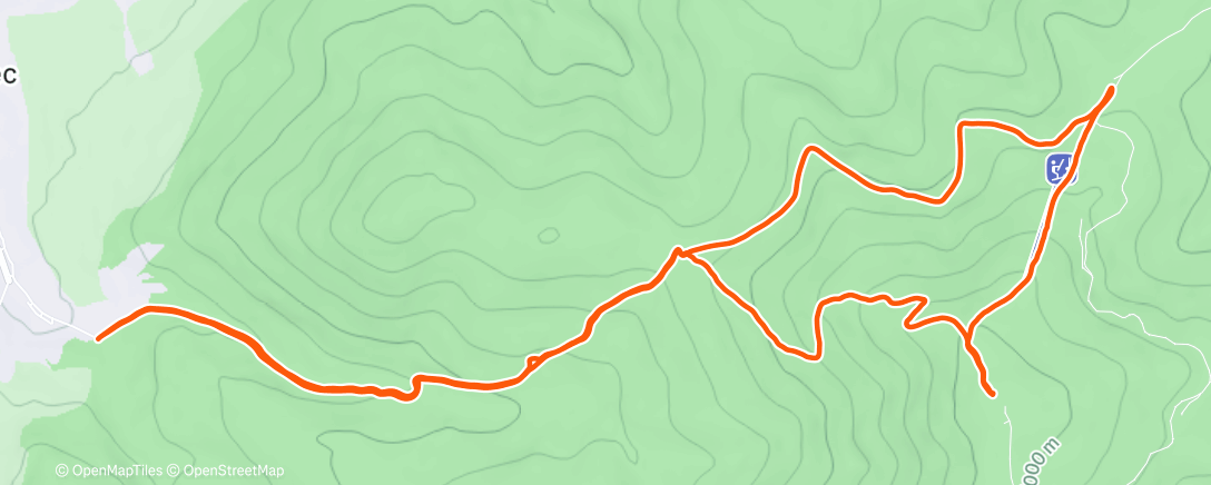 Map of the activity, Morning Hike