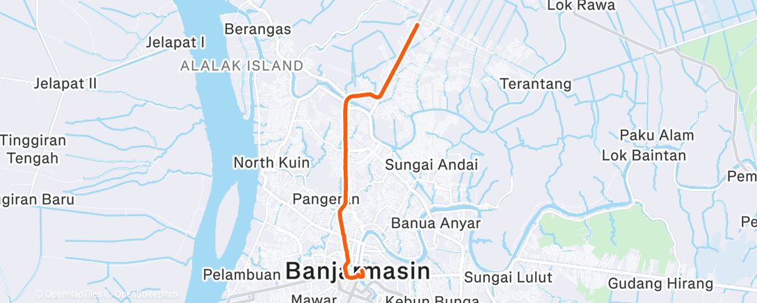 Map of the activity, Morning Run