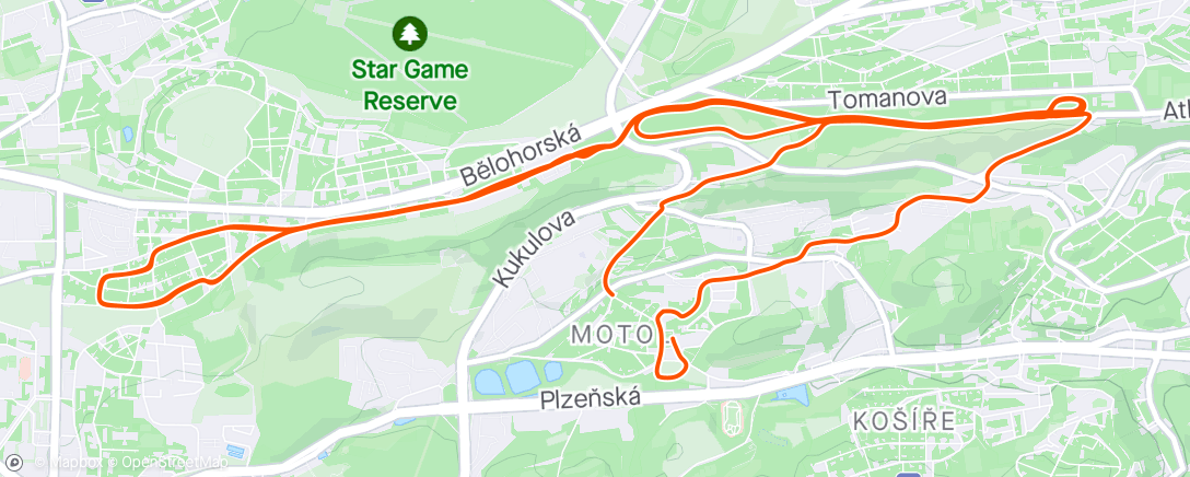 Map of the activity, 4x4 Lunch Run