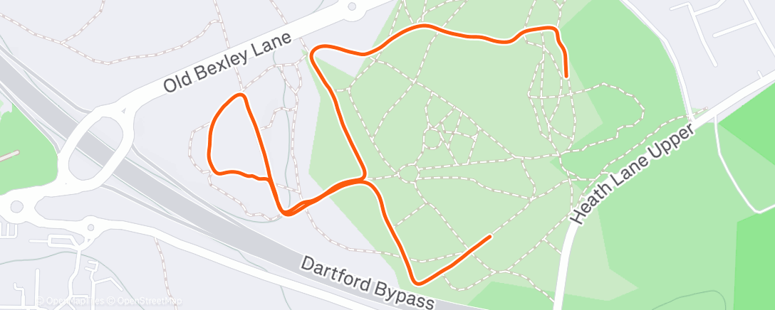 Map of the activity, Morning Run