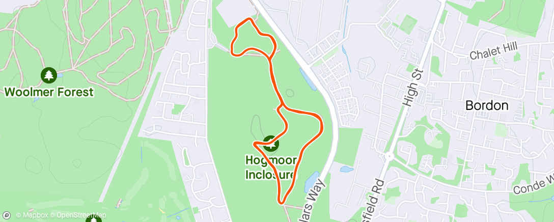 Map of the activity, Morning Run