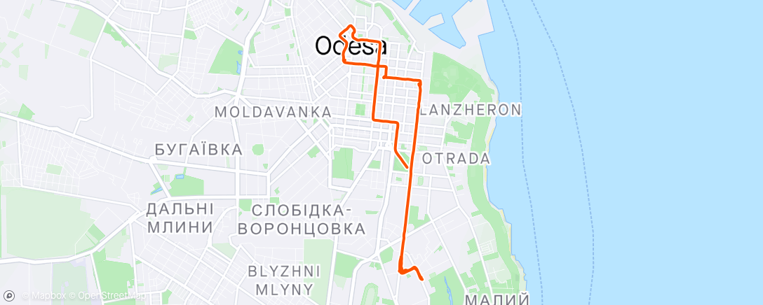 Carte de l'activité Вечерний велозаезд