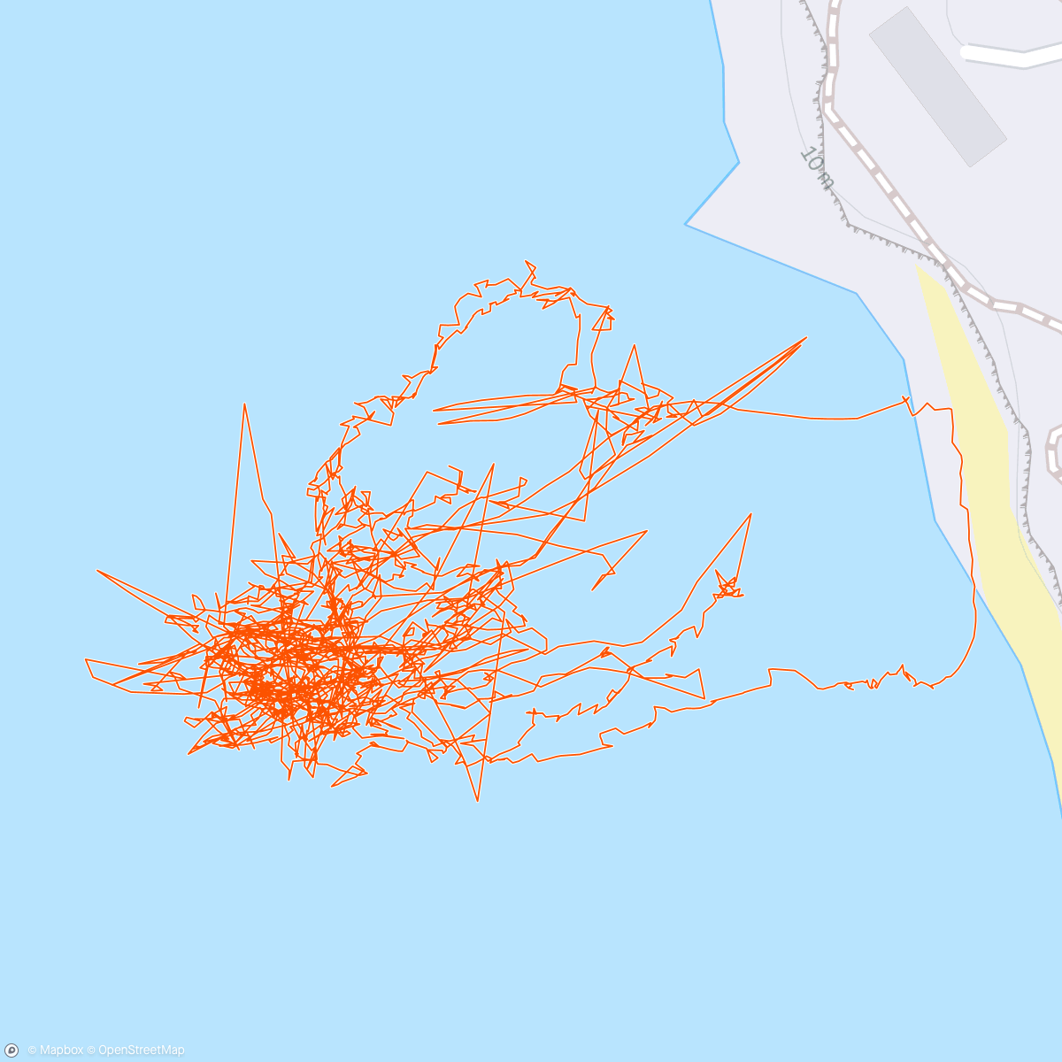 Map of the activity, Afternoon Surfing