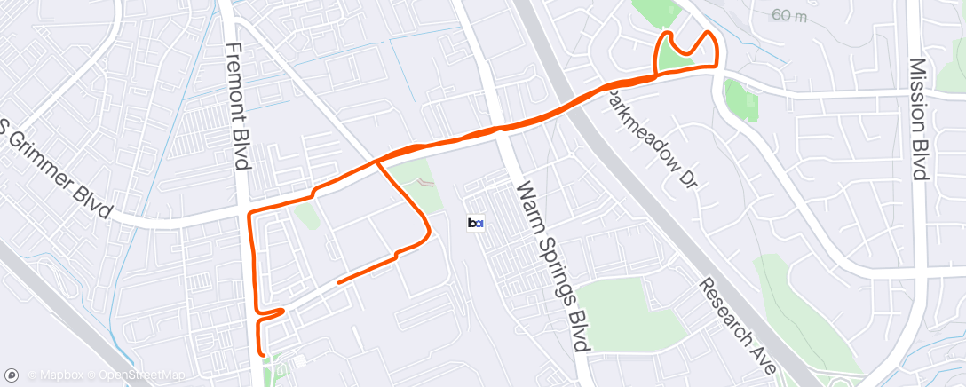 「Morning Run」活動的地圖