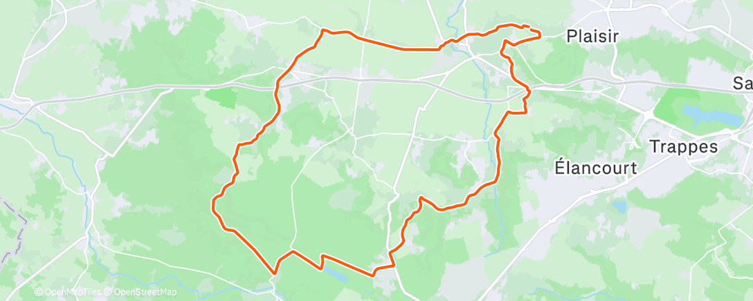 Map of the activity, Christmas 🎄 Eve Ride