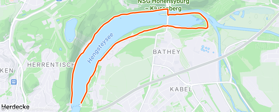 Map of the activity, Hagen GA1   2025: 316.78km