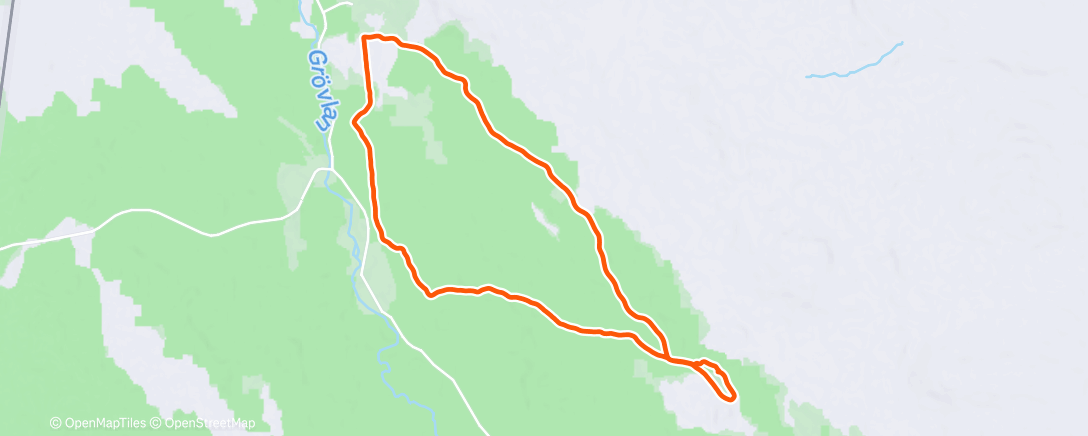 Map of the activity, Lunch Nordic Ski