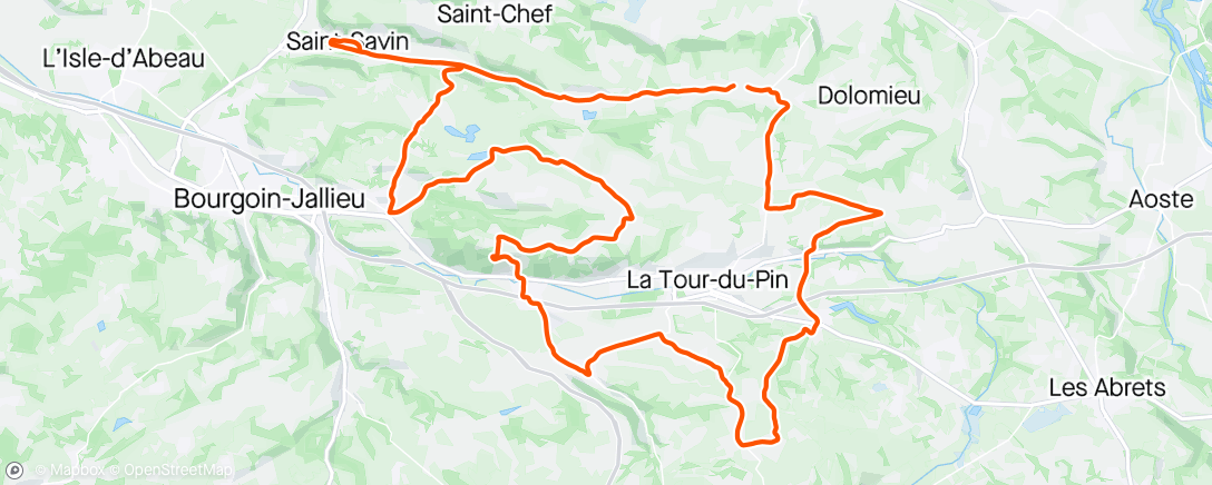 Karte der Aktivität „Vélo du midi”