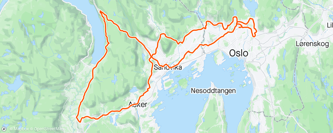 Карта физической активности (Bærumsrunde med Foyn og Tiller)