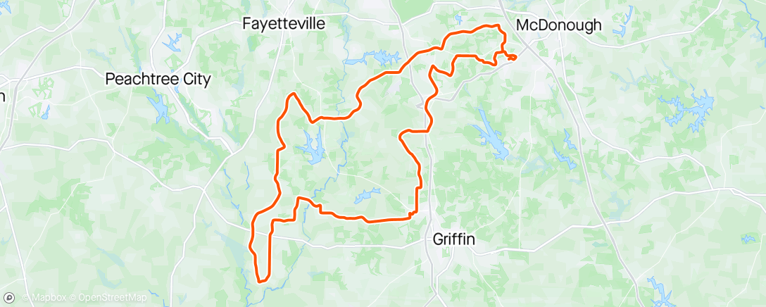 Map of the activity, Saturday Morning Group Ride