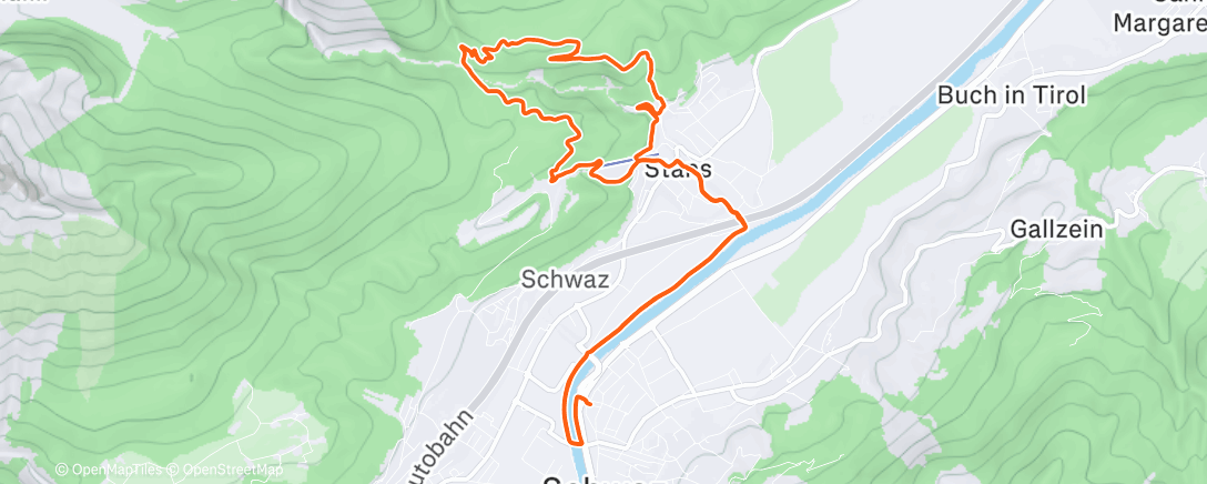 Map of the activity, Morning Trail Run