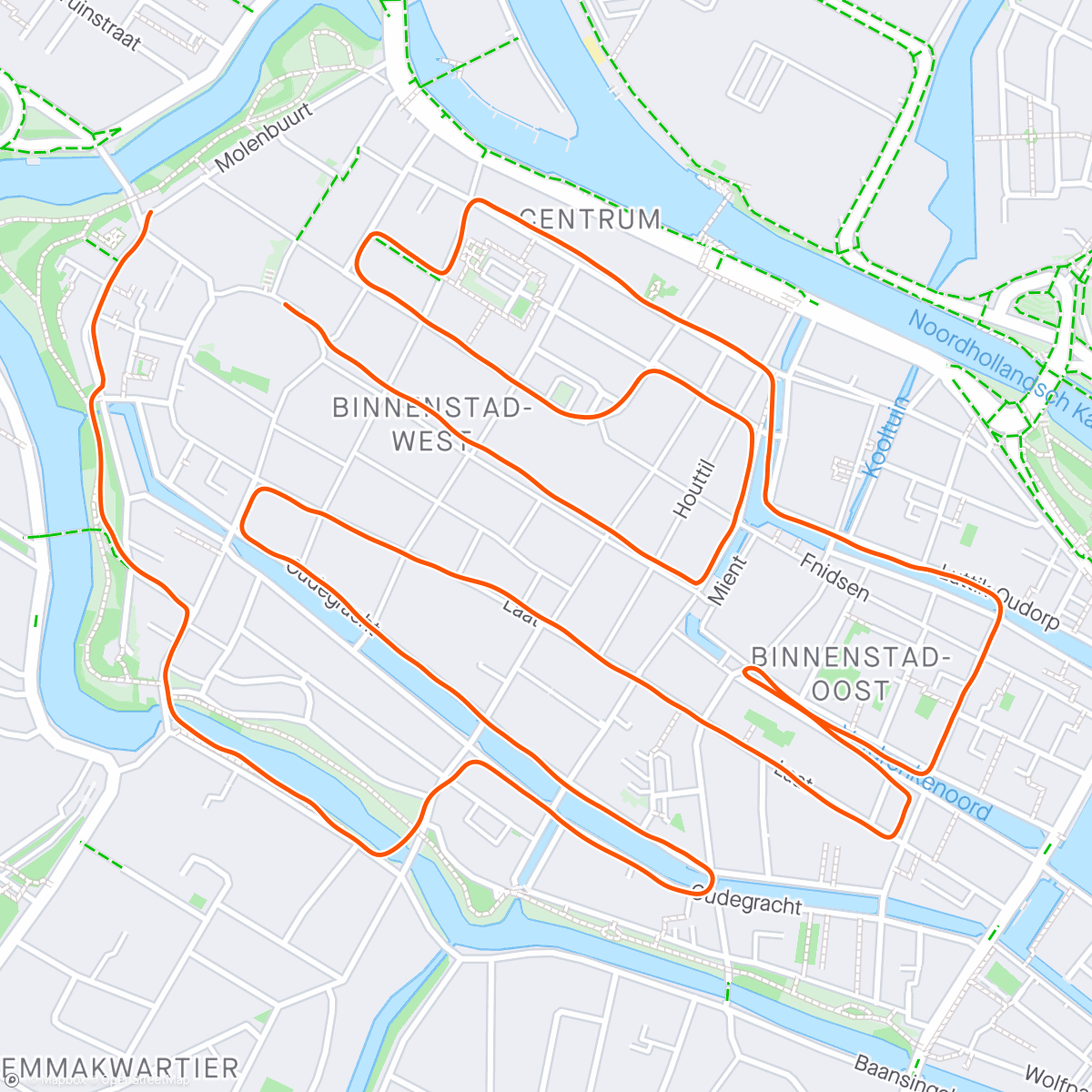 Map of the activity, 8/5/2024 - Alkmaar City Run