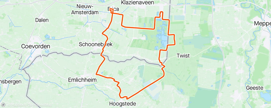 「Rondje Hoogstede」活動的地圖