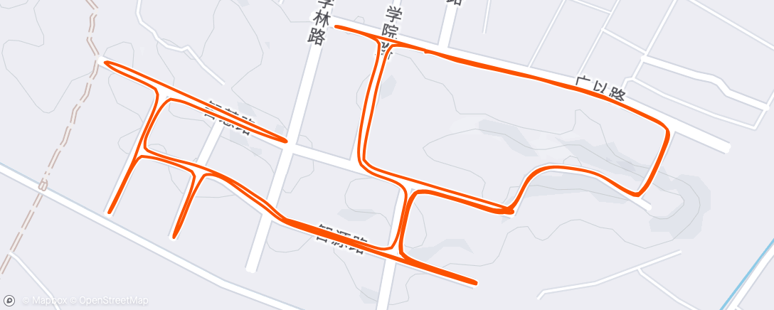 Map of the activity, Morning Run