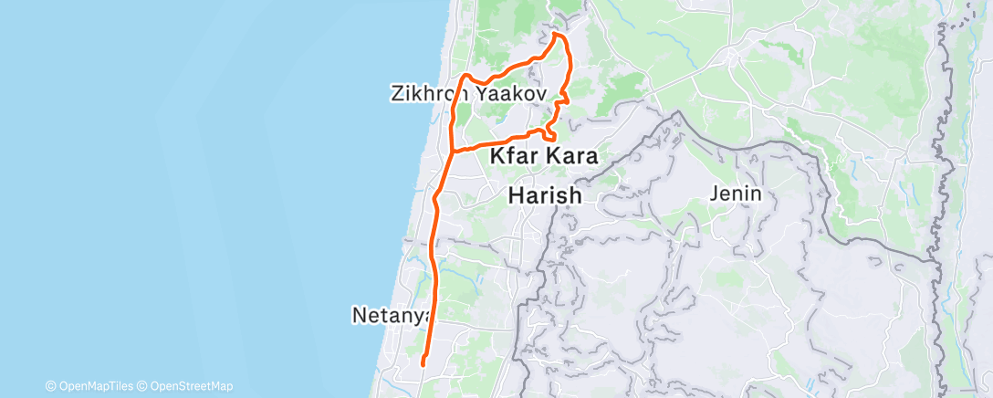 Map of the activity, Morning Ride