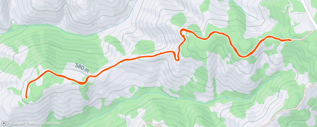 Map of the activity, Afternoon Hike