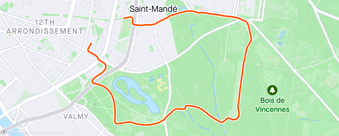 Map of the activity, 50’ footing récup 🌿🌱