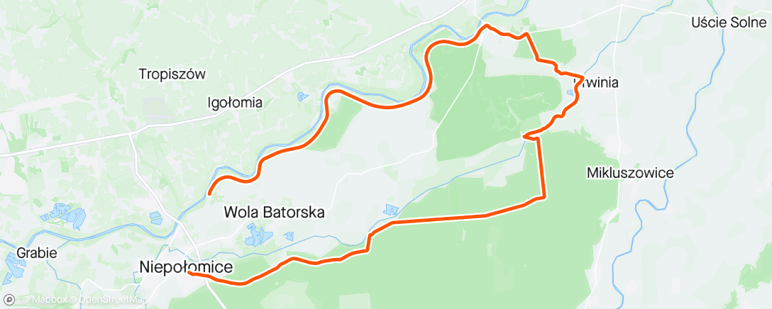 アクティビティ「WSz Rodzinnie WTR / Drwinka / Puszcza」の地図