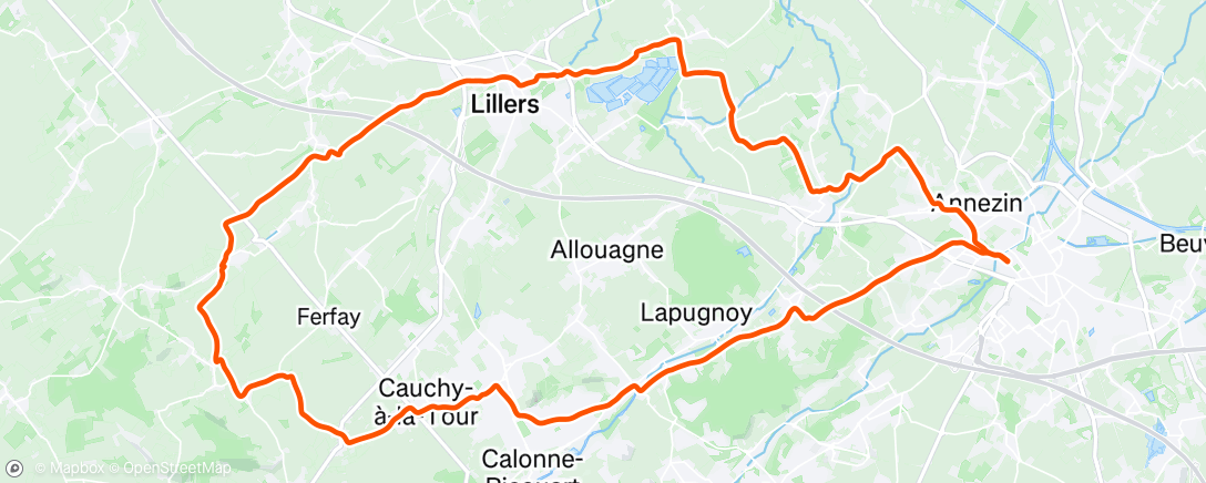 Map of the activity, Sortie solo - route & Gravel