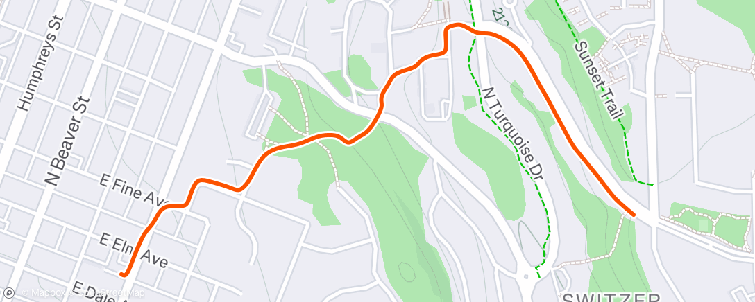 Map of the activity, Walk home