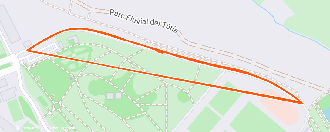 Map of the activity, Afternoon Run