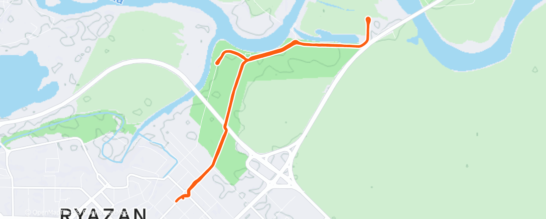 Map of the activity, Утренний забег