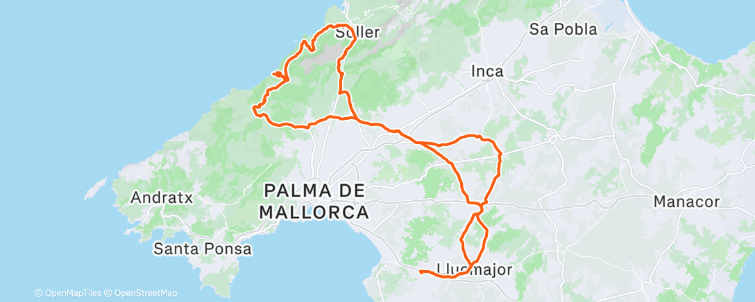 Map of the activity, Rennradfahren