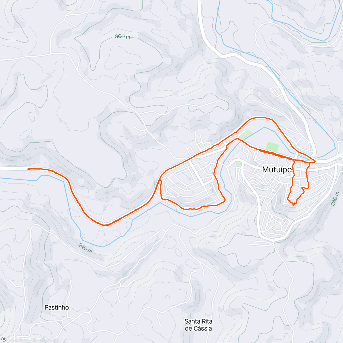 Map of the activity, Caminhada de quarta