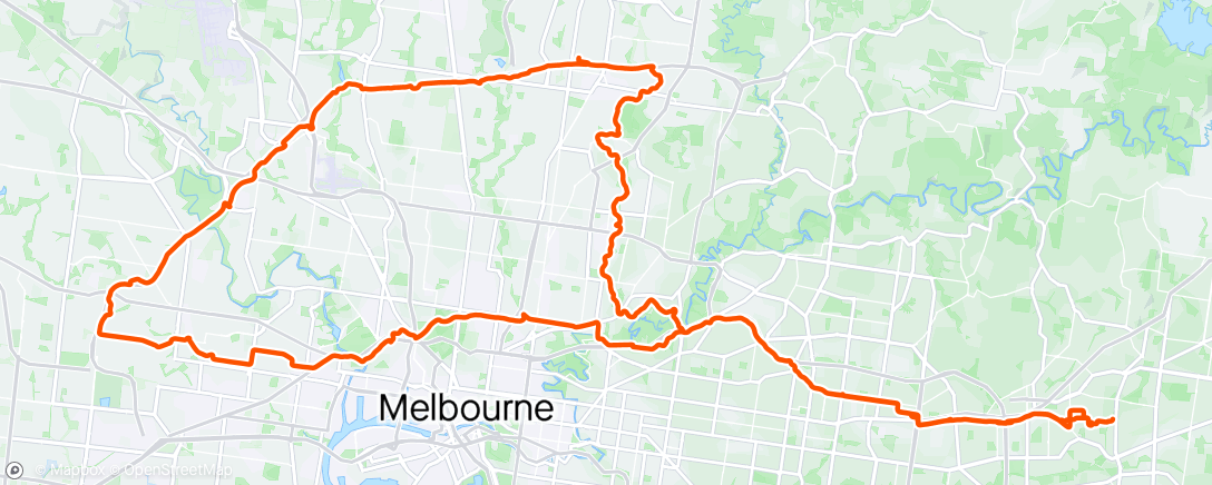 Map of the activity, WCI Tuesday Touring - Darebin + Ring Road