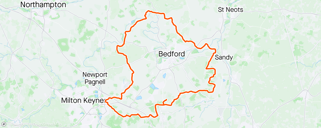 Map of the activity, Big Rock and Around Bedford