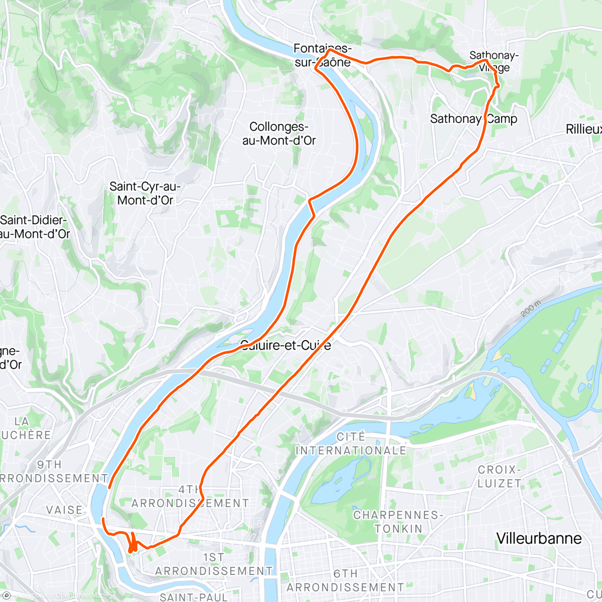 Karte der Aktivität „Course à pied matinale”